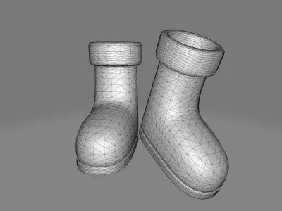 Rubber shoes Free low-poly 3D model