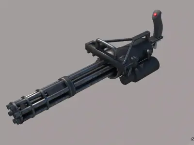Modern Minigun M134 Low-poly 3D model