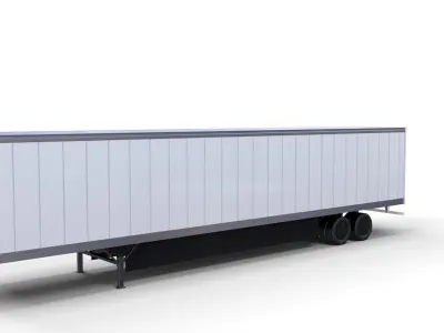 Box Semi Trailer 3D model