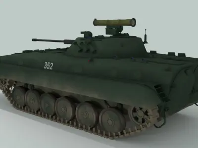 BMP-2 russian armoured vehicle 3D model