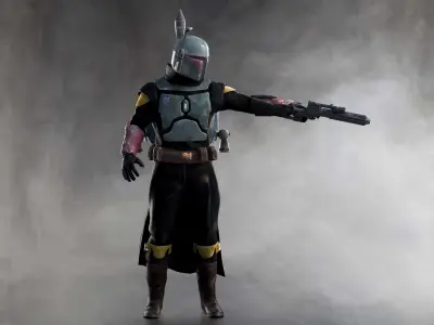 Boba Fett  Low-poly 3D model