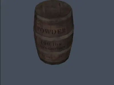 gun powder barrel Free low-poly 3D model
