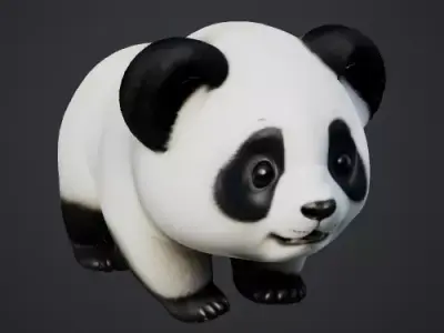 Panda Pet Low-poly 3D model