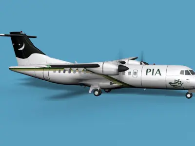ATR  ATR-42-500 Pakistan Intl Airlines 3D model
