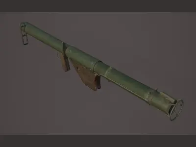 World War II - M1A1 Rocket Launcher - PBR and Game Ready Low-poly 3D model