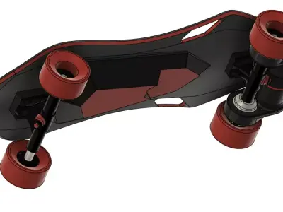 Electric skateboard 3D model buy