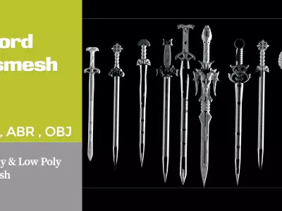 Medieval Sword BaseMesh   IMM brush   ABR brush  OBJ     VOL 01 3D model