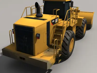 Loader bulldozer Low-poly 3D model purchase