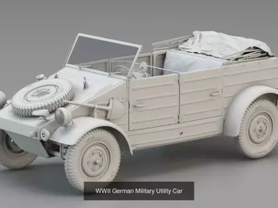 WWII Axis Vehicles Collection 5 Models 3D Model Pack