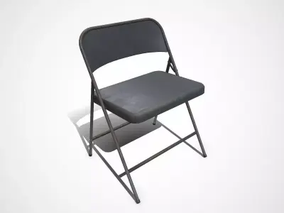 Old Metal Chair Low-poly PBR Free low-poly 3D model