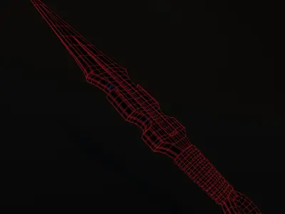 Kunai sword Low-poly 3D model