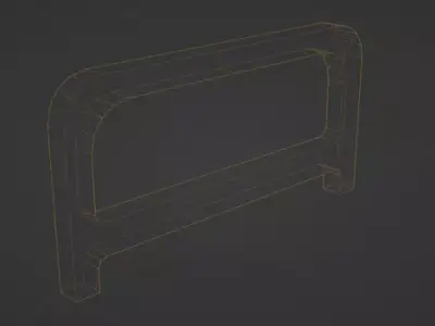 Industrial Safety Fence Low-poly 3D model