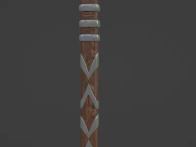 Steel War Hammer 3D model