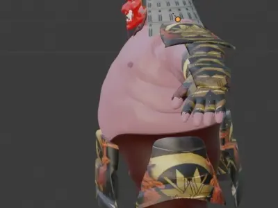 Samurai Boss  Free low-poly 3D model