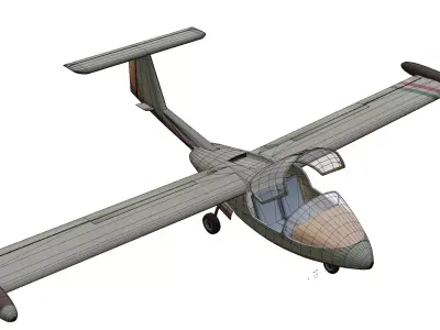 Caproni Vizzola C22J Ventura Low-poly 3D model