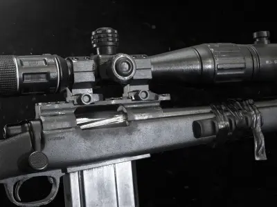 M40 Sniper Rifle - Mid Poly 3D model