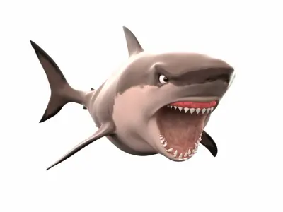 White Shark Toon 3D model