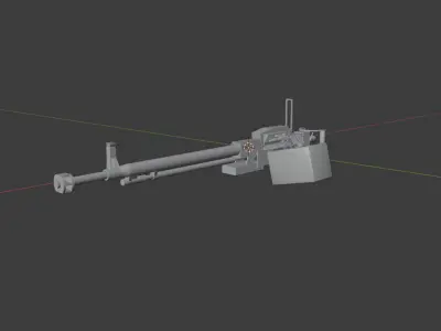 DSHK Heavy Machinegun Free 3D model