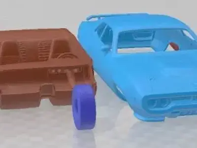 Plymout Road Runner GTX 1971 Printable Car  3D print model