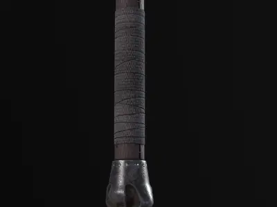 Battle double-sided axe 3D model