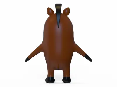 Donkey Stylized Low-poly 3D model