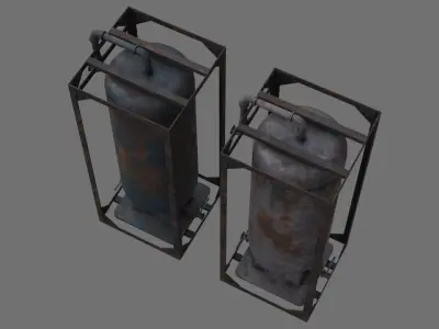 Oil Storage 1B Low-poly 3D model