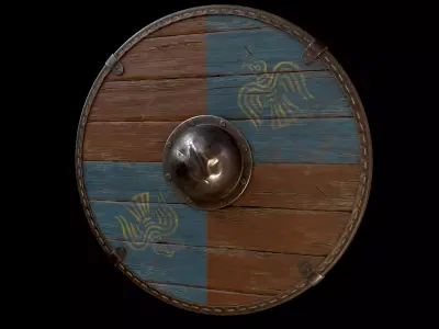 Viking Shield Low-poly 3D model 29