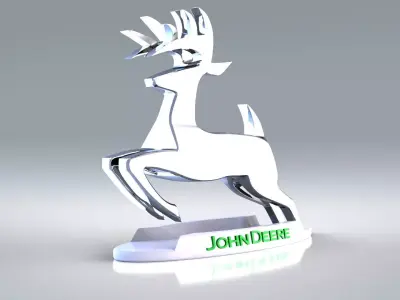 John Deere - hood ornament 3D print model
