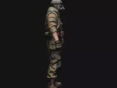 Post Apocalyptic Scavenger Character 3D model