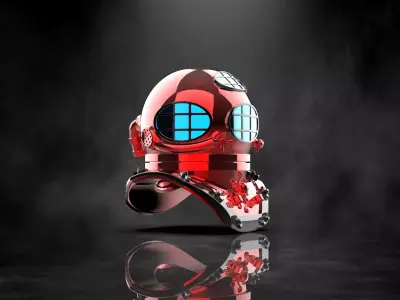 Commercial Diving Helmet Concept Hydra 3D print model