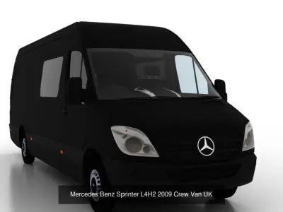Mercedes Benz Sprinter L4H2 2009 Collection UK 3D Model Pack