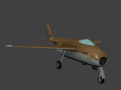 Messerschmitt P 1101 Free low-poly 3D model
