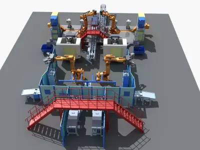 Industrial Equipment 27 - Automated Production Line for  3D model