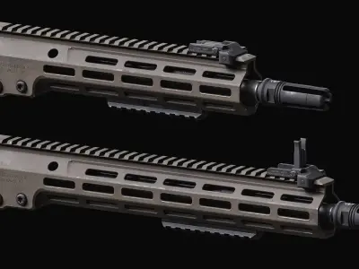 AR-15 SMR Handguard Low-poly 3D model
