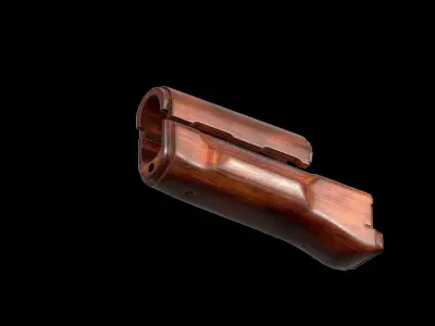 AK - Handguard - AK74 Wood Std Low-poly 3D model