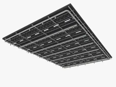 Ceiling Ventilation Pipes 9 3D model