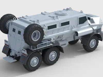 Casspir Mk II Mine Resistant Ambush Protected Vehicle Low-poly 3D model