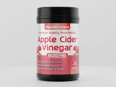 Supplement Powder with Label 3D Modelling 3D model