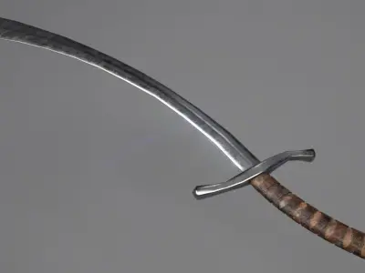 Scimitar sword Low-poly 3D model purchase