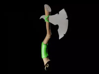 LOW POLY AXE Free low-poly 3D model buy