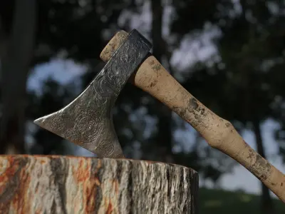 Viking Axe A 9th Century weapon 3D  Low-poly 3D model