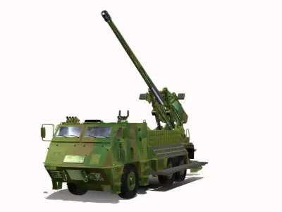astros 2020 6x6 obuseiro autopropulsado avibras  Low-poly 3D model