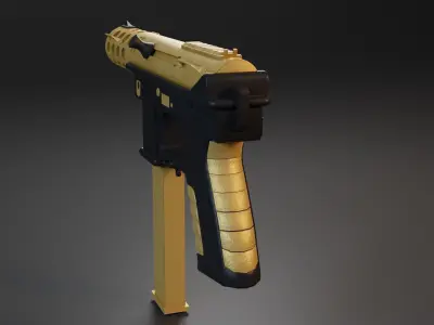 Tec - 9 pistol PBR gameready Low-poly 3D model