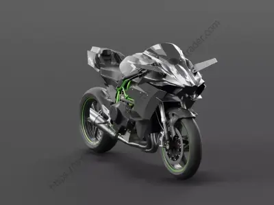 Kawasaki Ninja H2r Free 3D model