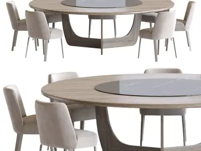 Hammer Guest Side Seating and Cala table 3D model