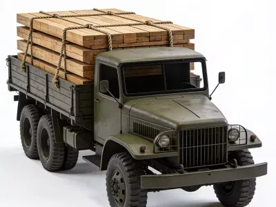 WWII Light Tank 3D Model Low-poly 3D model