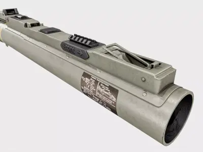 M72 Law Rocket Launcher With Ammo Low-poly 3D model