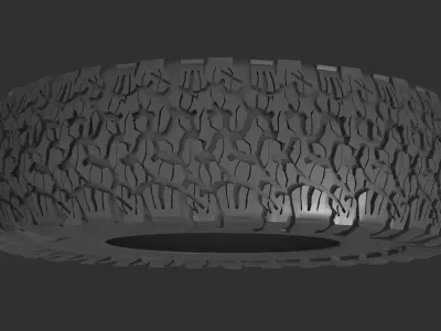 BF Goodrich AT KO2 Offroad Tire 3D Model 3D model in Modo 3D model