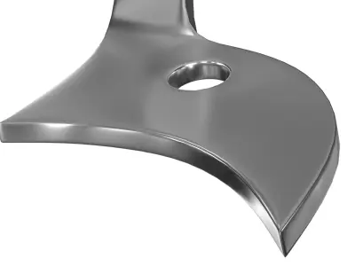 Endodontic Rubber Dam Clamp PBR Low-poly 3D model