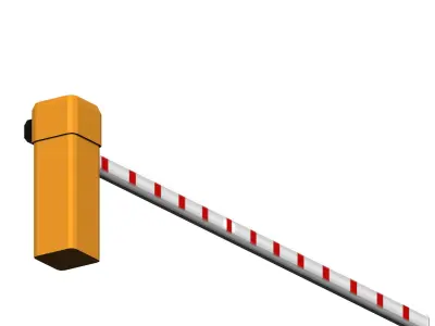Indora boom barrier Low-poly 3D model